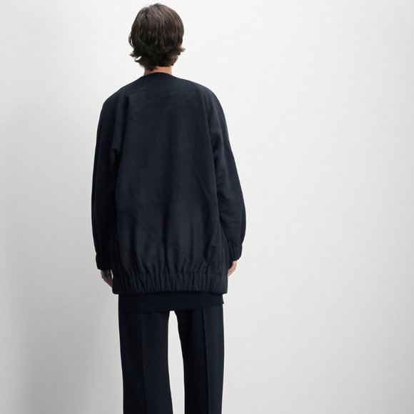 ROUCHA | Orabe Wool Crewneck Raglan Sleeve Jacket Deep Navy | Size B = US 6-8 - Picture 4 of 7